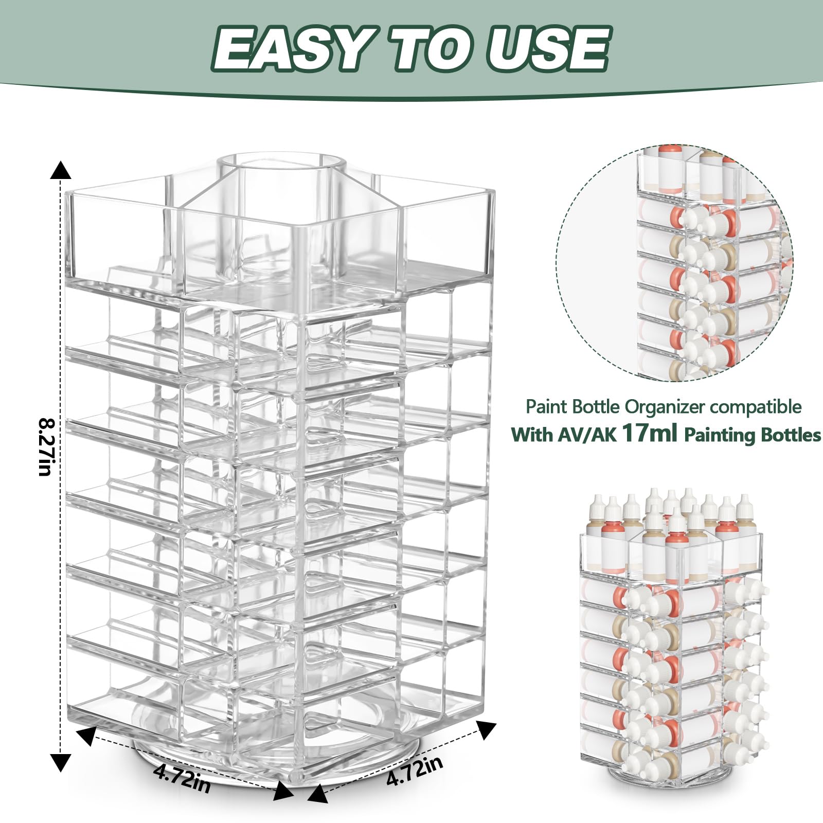 wave ウェーブ PAINT BOTTLE STAND Amazon.com: Evemodel 6-Tier Spinning Paint Organizer Rack